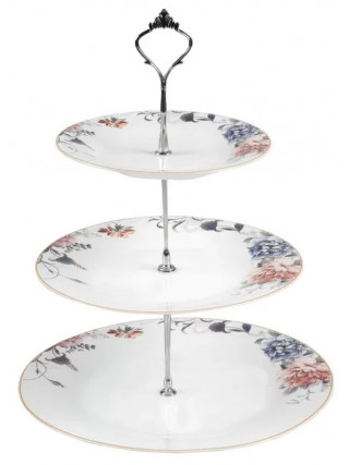 Фруктовниця 3-х ярусна Vittora Піони AURA,
