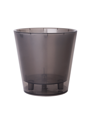 Вазон ЗІ ВСТАВКОЮ "Деко" 16*15,5 см. (коричневий прозорий)