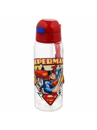 Пляшка для води з трубочкою SUPERMAN Topcu Plastic 500 мл