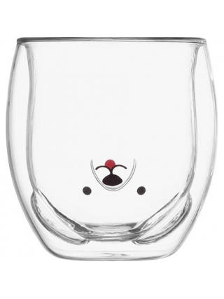 Набір чашок з подвійними стінками Ardesto Animals, 300мл, 2шт, боросилікатне скло, прозорий