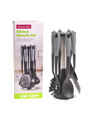 Кухонний набір Kamille на стійці, 7 пр., нейлонові комплектуючі з ручкою із нейлону