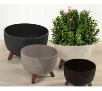 Вазон Elif plastik NOSTALGIA BOWL, на ніжках 29см (кава з молоком)