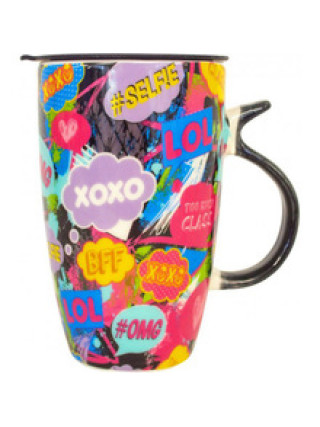 Кружка з кришкою 420 мл. Keramia Freestyle