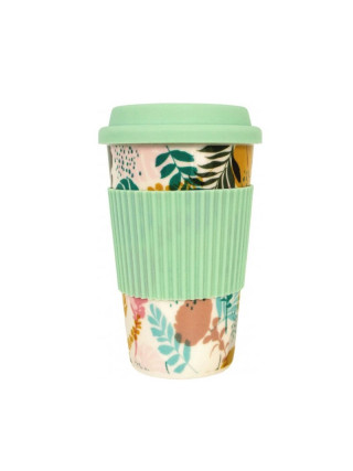 Кружка з силіконовою кришкою 440 мл. Keramia Flower story