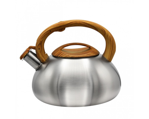 Чайник Zauberg 3,0 л. капсульне дно, нержавіюча сталь, коричнева ручка 