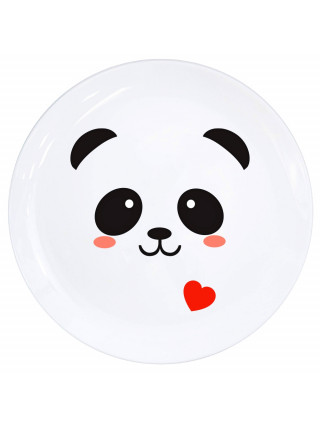 Тарілка Kvarta "Панда" 25 см. склокераміка + подарункова коробка