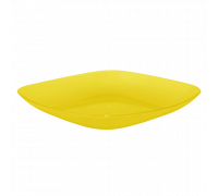 Тарілка підставна 25*25*3 см. (жовтий-прозорий)