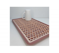 Сушарка для посуду середня Bursev plastik, 41,5*24*2,5 см (коричнева)