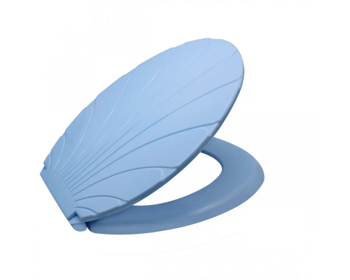 Сидіння на унітаз пластикове "Ракушка" (блакитний)