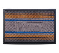 Килим гумовий Dariana Multicolor 40*60 см з ворсовим покриттям (світло-сірий)