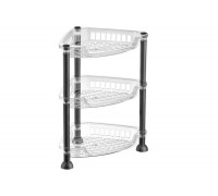 Етажерка настільна кутова на 3 полиц, NOSTALGIA MINI, 28*20,5*34 (прозора)