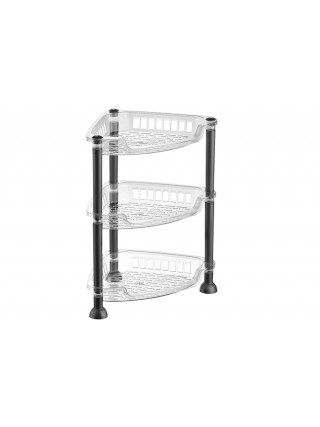 Етажерка настільна кутова на 3 полиц, NOSTALGIA MINI, 28*20,5*34 (прозора)