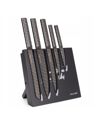 Набір ножів на магнітній підставці Kamille 6 пр., 