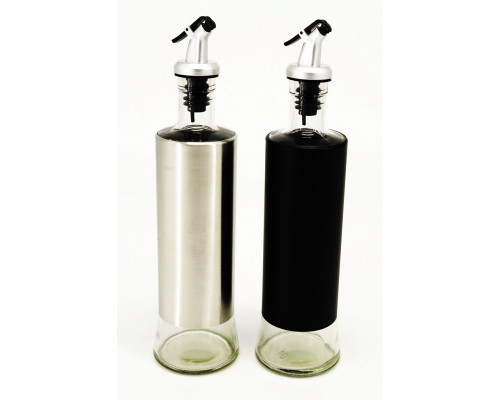 Пляшка для олії, оцту ALP 500 мл. з дозатором, нержавіюча сталь та скло