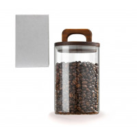 Ємність скляна S&T 750 мл з бамбуковою кришкою