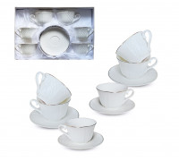 Сервіз чайний 12пр. S&T "ЛІЯ"  ( чашка 250мл, блюдце 14см)
