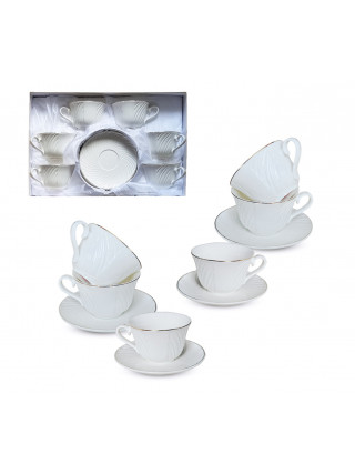 Сервіз чайний 12пр. S&T "ЛІЯ"  ( чашка 250мл, блюдце 14см)