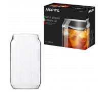 Набір склянок Ardesto Jar 380 мл., h-12 см., 2 шт., боросилікатне скло 