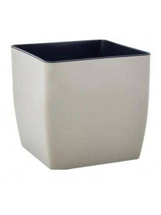 Вазон "Квадро" низький 22*22*21 см. (какао)