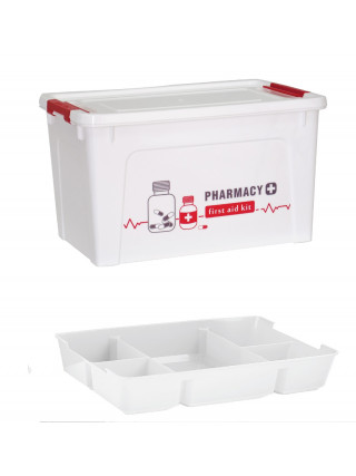 Контейнер для зберігання ліків "Аптечка" 3,5 л., 24,5*16*14 см (білий) 