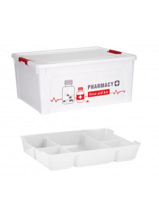 Контейнер для зберігання ліків "Аптечка" 7,9 л., 32*25*14 см (білий) 