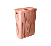 Корзина для білизни 25 л "Simple" вузька 39*19*54 см  (карамель)