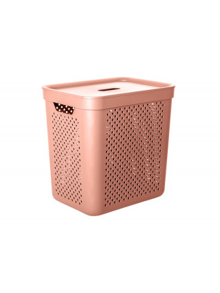 Корзина для білизни 35 л "Simple" 39*29*40 см, (карамель)