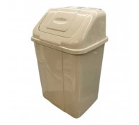 Вiдро для смiття Plastic's Craft 4 л, з поворотною кришкою, 18*14*27 см (капучино)