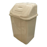 Вiдро для смiття Plastic's Craft 4 л, з поворотною кришкою, 18*14*27 см (капучино)