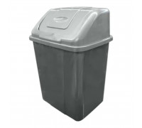 Вiдро для смiття Plastic's Craft 4 л, з поворотною кришкою, 18*14*27 см (сірий)