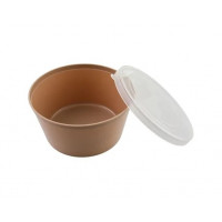 Контейнер круглий Plastics Craft 1 л капучино