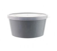 Контейнер круглий Plastics Craft 1 л металік