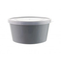 Контейнер круглий Plastics Craft 1 л металік