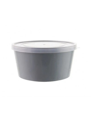 Контейнер круглий Plastics Craft 1 л металік