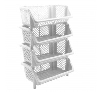 Етажерка універсальна на 4 секції, 59*38*89 см (білий)