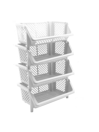 Етажерка універсальна на 4 секції, 59*38*89 см (білий)