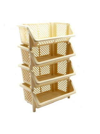 Етажерка універсальна на 4 секції, 59*38*89 см (капучино)