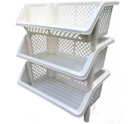 Етажерка універсальна на 3 секції, 59*38*67 см (білий)