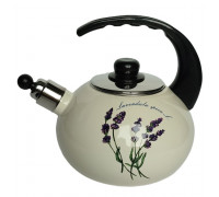 Чайник емальований Kamille 2,2 л. зі свистком, пластикова ручка