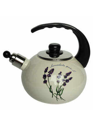 Чайник емальований Kamille 2,2 л. зі свистком, пластикова ручка