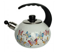 Чайник емальований Kamille 2,2 л. зі свистком, пластикова ручка