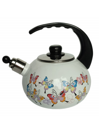 Чайник емальований Kamille 2,2 л. зі свистком, пластикова ручка
