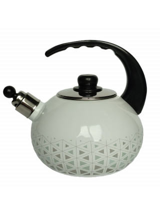Чайник емальований Kamille 2,2 л. зі свистком, пластикова ручка