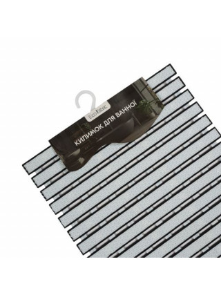Килимок у ванну кімнату Eco Fabric "Смужка" 69х40см, білий