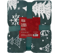 Плед Ardesto Christmas Flannel 160х200см, 100% поліестер, ялинки
