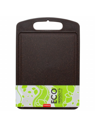 Дошка кухонна пластикова Алеана ECO WOOD 25*15 см. (коричневий)