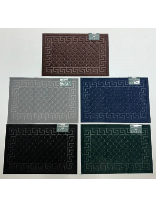 Килим гумовий 60*90 см, з ворсовим покриттям "Луска" (сірий)