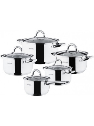 Набір каструль Ardesto Gemini Gourmet Andria 10 пр.(каструлі 1,6л,2,3 л.,3,2 л.,5,5 л., ківш 1,6 л.)