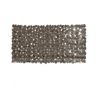 Килим силіконовий для ванної Eco Fabric "Галька" 68х34см, прозоро-чорний