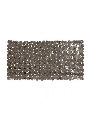 Килим силіконовий для ванної Eco Fabric "Галька" 68х34см, прозоро-чорний